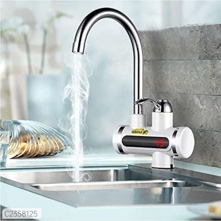 Post image *Product Name:* Digital Display Instant Water Geyser

*Details:*
Name - Digital Display Instant Water Geyser (Water Heater &amp; Tankless Electric Fast Water Heating Tap Instant Electric Water Heater Faucet Tap, White)  Description - Product Name- Water Heater &amp;amp; Tankless Electric Fast Water Heating Tap Instant Electric Water Heater Faucet Tap Electric Water Heater Digital Display Instant Hot Faucet Kitchen Electric Tap Package Contains: 1 Water heating Tap Material: Copper Color: Color as per availability Weight: 500 About this item2 types for you to choose: under inflow and lateral inflowHeating tube: high-purity copper liner heating element Rated voltage: 220V/50HZ Rated Power: 3000WA must kitchen accessory for housewives: your hands won't feel cold when washing dishes package Contents: 1 x Electric Water FaucetDesigns: 1 

💥 *FREE Shipping* 
💥 *FREE COD* 
💥 *FREE Return &amp; 100% Refund* 
🚚 *Delivery*: Within 7 days
