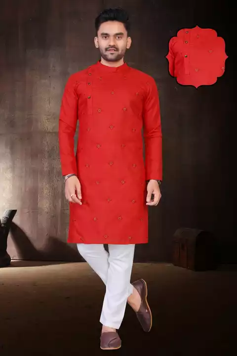 Men's Embroidered Work kurta sets  uploaded by business on 1/20/2023