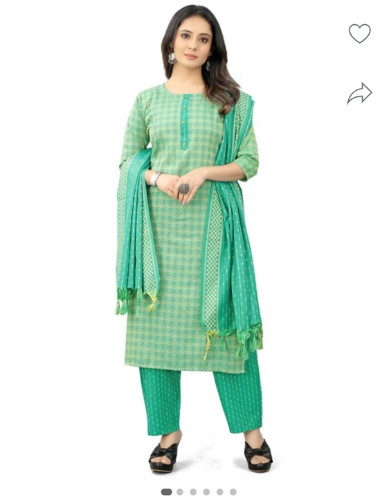 Women's khadi cotton kurta Pant with dupatta  uploaded by business on 1/20/2023
