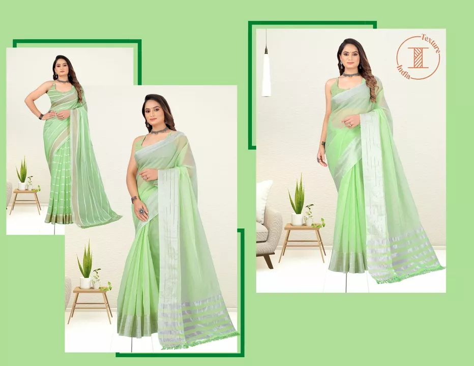 Post image *Screen name*: AARTI
*Quality*  : COTTON 
*Blouse Type* :  SAME AS SAREE
*Cut* - 6 METER (with blouse) 
*Colour &amp; Design* : 6 DIFFERENT COLOUR AND DESIGN