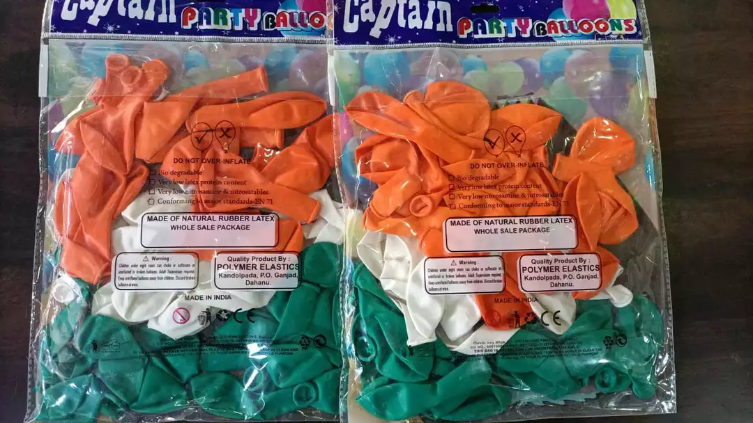 Triranga balloons (50 pc ) 1 bag uploaded by KALYANI TOYS on 1/20/2023
