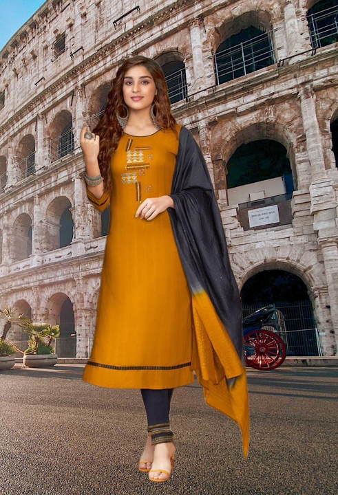 Embroidered kurti Pant with dupatta for women  uploaded by Fashionvalley dresses on 1/20/2023