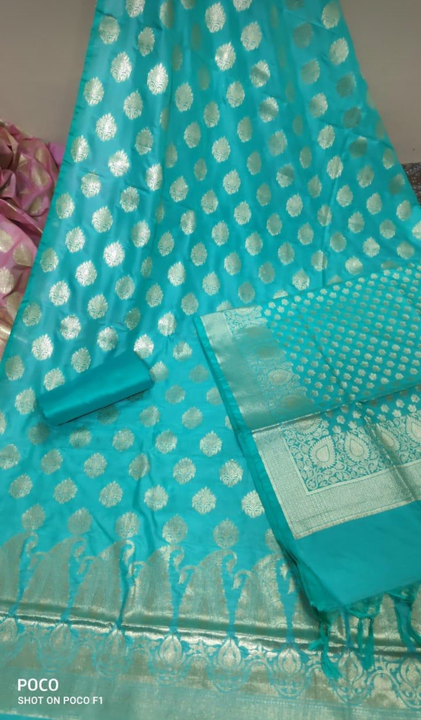 Taffeta silk 3 pics suit  uploaded by Sarees and suit and dupatta dress material  on 1/20/2023