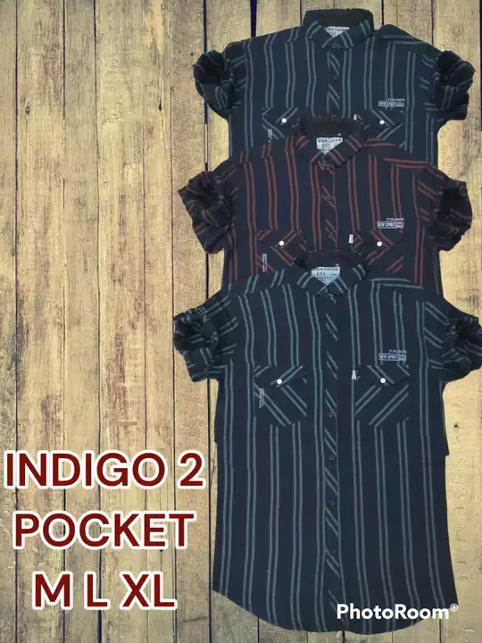 Indigo strype 2 pocket uploaded by business on 1/20/2023