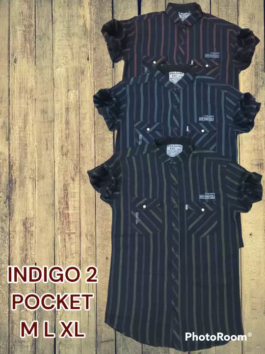 Indigo strype 2 pocket  uploaded by business on 1/20/2023