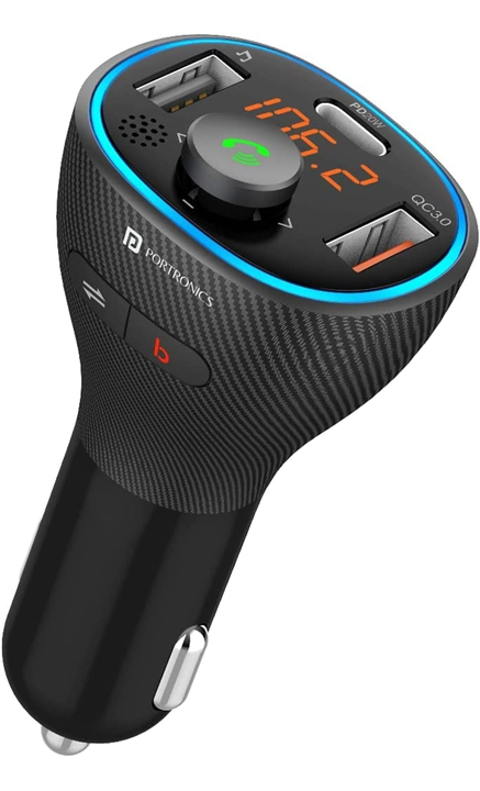 Portroniscs Auto 15 Bluetooth - FM transmitter in car radio adapter for hands - free calling music  uploaded by business on 1/20/2023