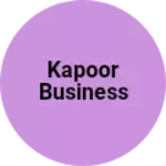 Business logo of Kapoor business