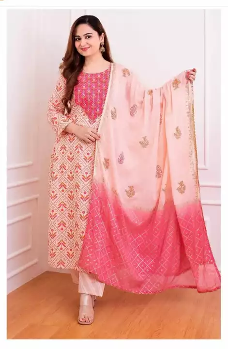 Kurti Pant With Dupatta  uploaded by business on 1/20/2023