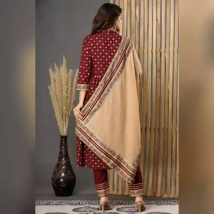 Kurti Pant With Dupatta  uploaded by Ln Textile on 1/20/2023