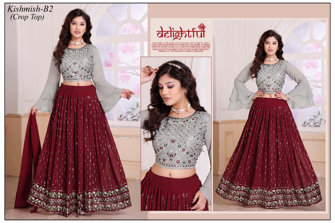 Crop Top ( Choli ) and Lenga With Dupatta Regular Size 825/-  uploaded by Radha Creation , Maira sales for Readymade items on 4/27/2024