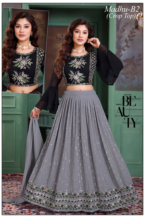 Crop Top ( Choli ) and Lenga With Dupatta Regular Size 825/- uploaded by Radha Creation , Maira sales for Readymade items on 1/20/2023