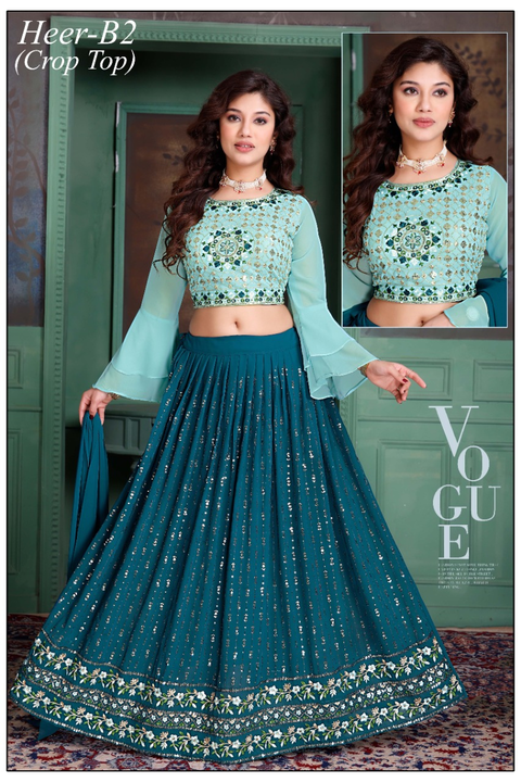 Crop Top ( Choli ) and Lenga With Dupatta Regular Size 825/- uploaded by Radha Creation , Maira sales for Readymade items on 1/20/2023