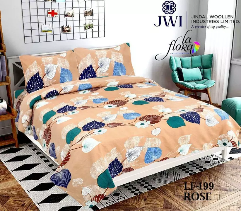 Pollycotton fabrics bedsheet size =90×90 pillow cover size 17×27 uploaded by Unique Enterprises  on 5/8/2024