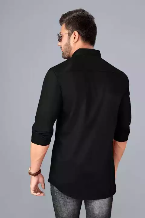 Black cotton shirt uploaded by Kalki enterprise on 1/20/2023