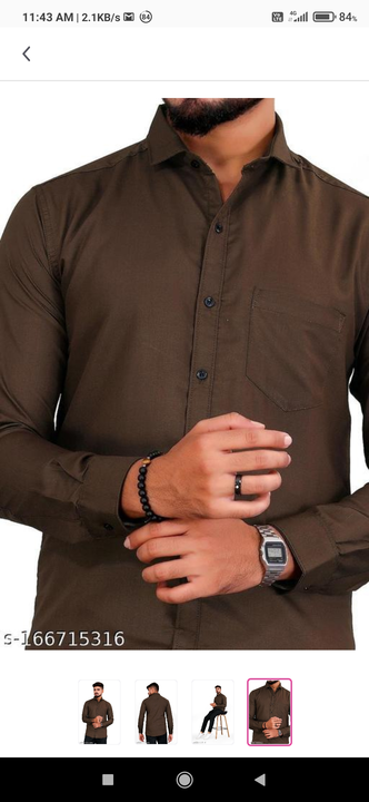 Coffee colour cotton shirt uploaded by business on 1/20/2023