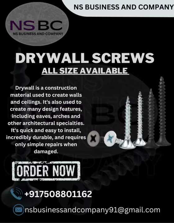 Drywall screws  uploaded by business on 1/20/2023