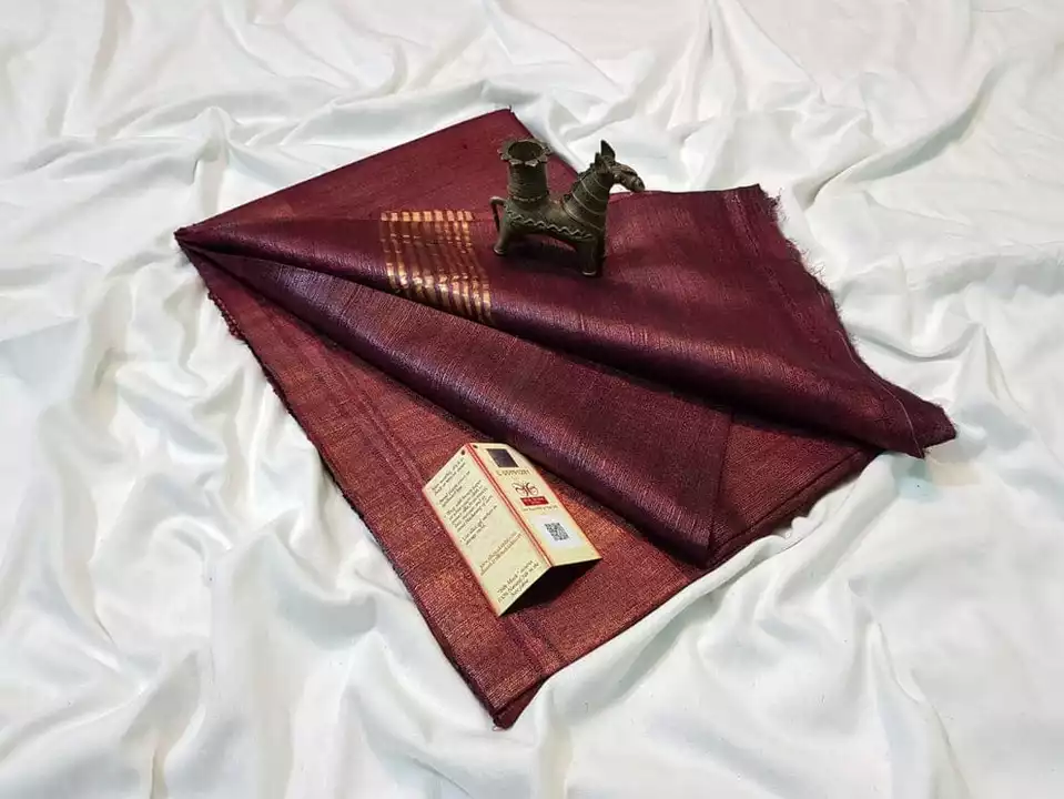 Tasser ghichha jari border colour full 100% pure tasser silk sarees  uploaded by business on 1/21/2023
