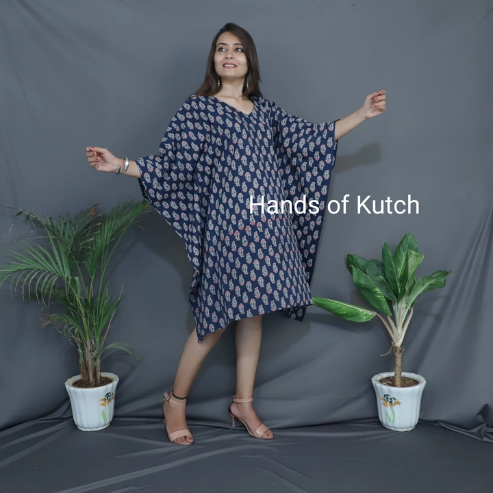 Knee Length Kaftans for girls and Women|Hand Block Print Cotton Fabric  uploaded by Hands of Kutch on 1/21/2023
