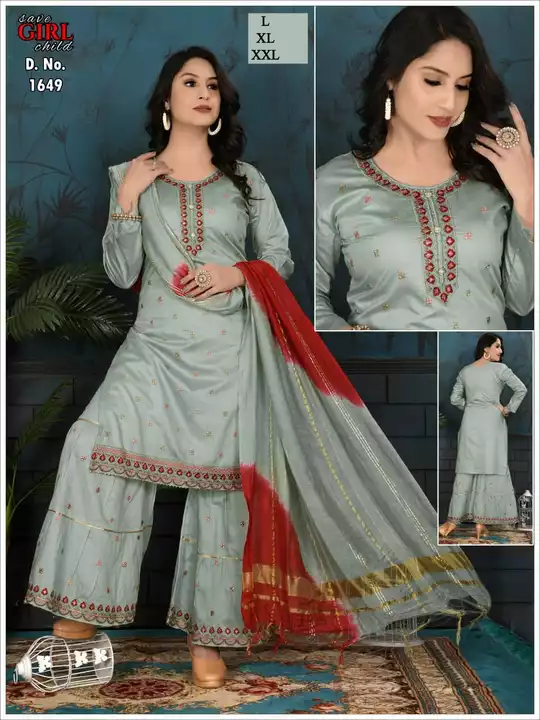 Kurti with sharara uploaded by business on 1/21/2023