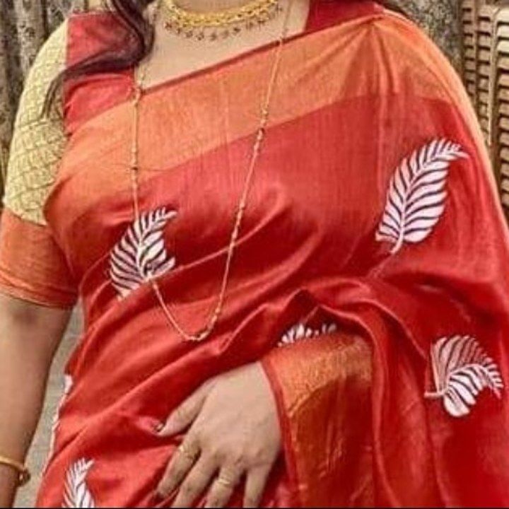 Pure tussar munga silk digital emboridery work saree uploaded by Alisha handloom on 2/14/2021