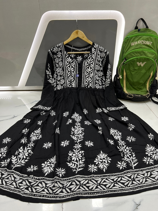 ♦️_modaal gown_ ♦️*
*kurti fabric:-modaal*
*kurti length 46.”* *Sleeve19 uploaded by Aman Enterprises WhatsApp or call +919711706212 on 1/21/2023