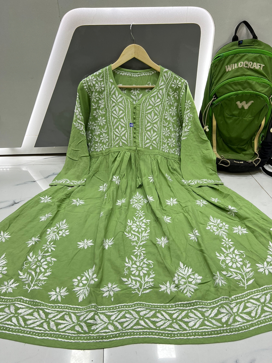 ️_modaal gown_ ️*
*kurti fabric:-modaal*
*kurti length 46.”* *Sleeve19 uploaded by Aman Enterprises.Whatsapp No.. +919711706212 on 5/29/2024