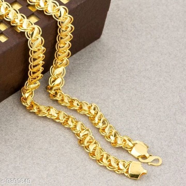 Mens gold plated chain uploaded by business on 2/14/2021