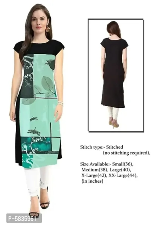 Women's Printed Full-Stitched Crepe Straight Kurti
 uploaded by business on 1/21/2023