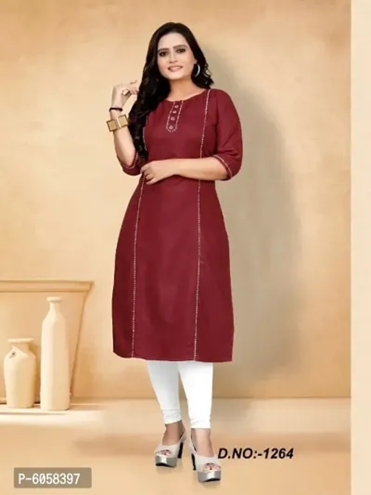 Elite Red Ruby Cotton Self Design Kurta For Women
 uploaded by Trending Clothes on 1/21/2023