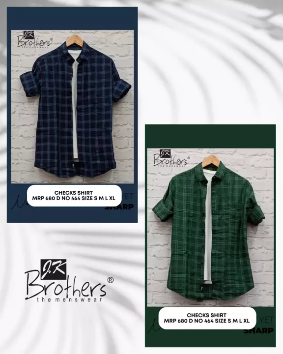 Men's Cotton Checks Shrit  uploaded by Jk Brothers Shirt Manufacturer  on 1/21/2023