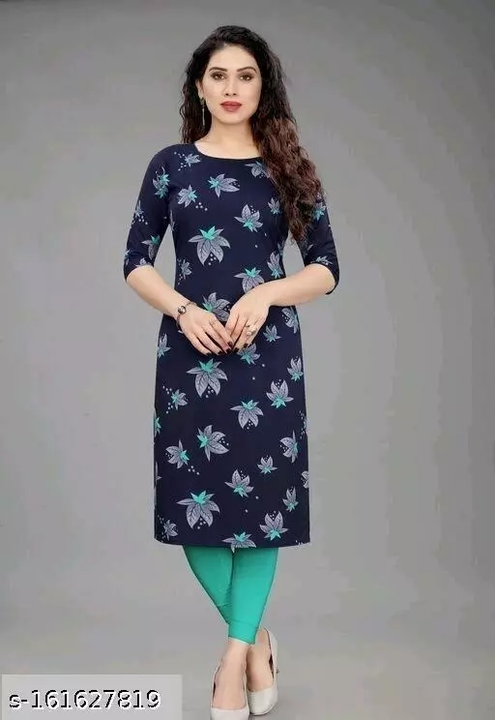 Post image Catalog Name:*Aishani Fabulous Kurtis*
Fabric: Crepe
Sleeve Length: Three-Quarter Sleeves
Pattern: Printed
Combo of: Single
Sizes:
S (Bust Size: 36 in, Size Length: 45 in) 
XL (Bust Size: 42 in, Size Length: 45 in) 
L (Bust Size: 40 in, Size Length: 45 in) 
XXL (Bust Size: 44 in, Size Length: 45 in) 
M (Bust Size: 38 in, Size Length: 45 in) 
XXXL (Bust Size: 44 in, Size Length: 45 in) 

Easy Returns Available In Case Of Any Issue
*Proof of Safe Delivery! Click to know on Safety Standards of Delivery Partners- https://ltl.sh/y_nZrAV3