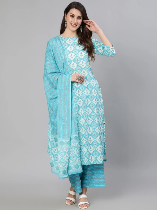 Side cut dori kurta with pent and full printed duppata  uploaded by KIRAN ETHNIC HANDICRAFTS on 1/21/2023