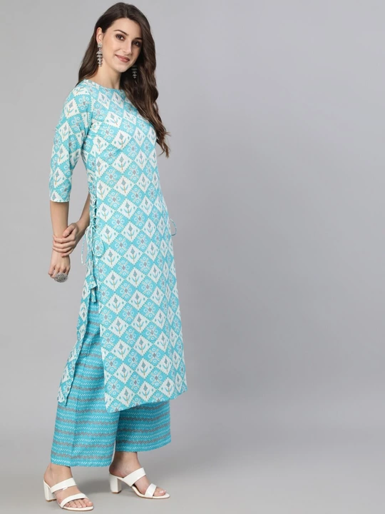 Side cut dori kurta with pent and full printed duppata  uploaded by KIRAN ETHNIC HANDICRAFTS on 1/21/2023