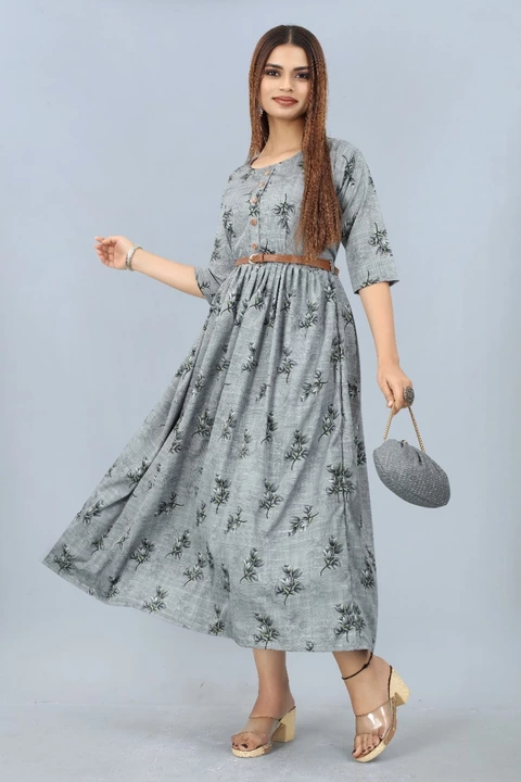 Crepe gown uploaded by Sayyeda collection on 1/21/2023