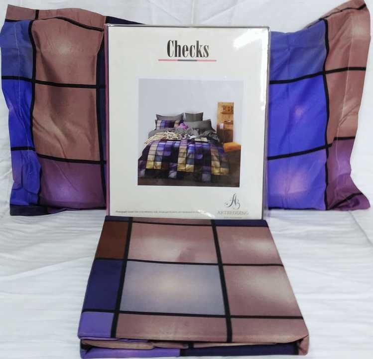 Post image *Checks bedsheet*

_New item presents_
🎗️90*100inch (Queen size) 
🎗️1 Bedsheet with 2 pillow cover
🎗️Book fold packing
🎗️1200 gm weight
🎗️Super soft Glace cotton fabric
🎗️Regular use item