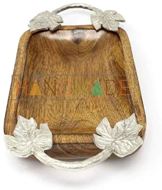 Real Handmade Wooden Dinner Breakfast Fruit Serving Tray with Aluminium Handle

 uploaded by business on 2/14/2021