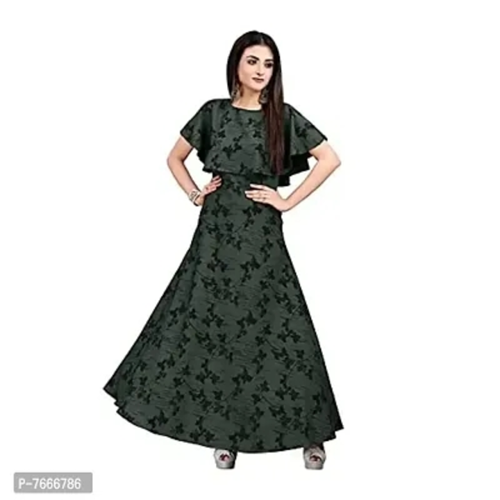 New Ethnic 4 you Women's Crepe Anarkali Gown_190 Grey Color uploaded by Sagar collection new on 1/22/2023