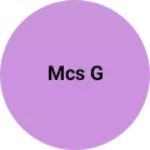 Business logo of MCS g