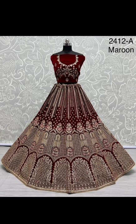 SUPERB VELVET EMBROIDERY LEHENGACHOLI  uploaded by S.N.COLLECTIONS  on 5/30/2024