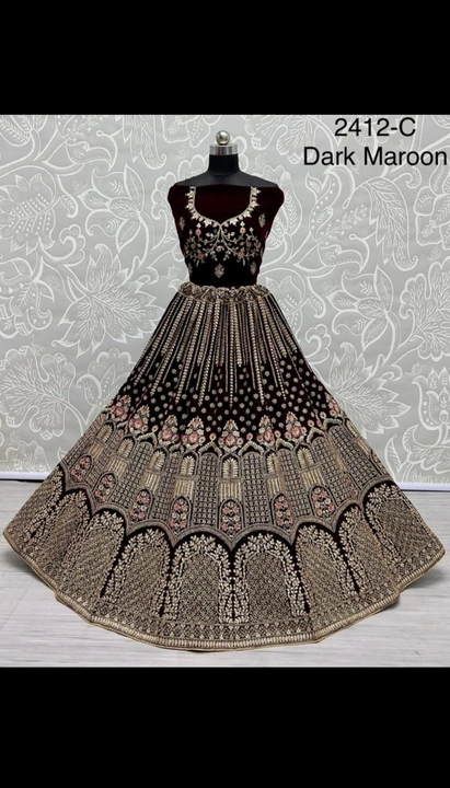 SUPERB VELVET EMBROIDERY LEHENGACHOLI  uploaded by S.N.COLLECTIONS  on 1/22/2023