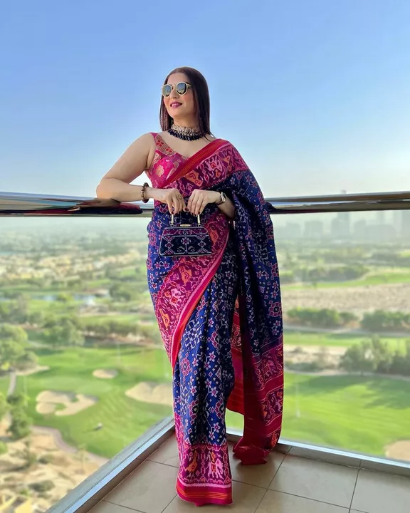 💫 patan patola Double ikkt saree  💫 uploaded by business on 1/22/2023