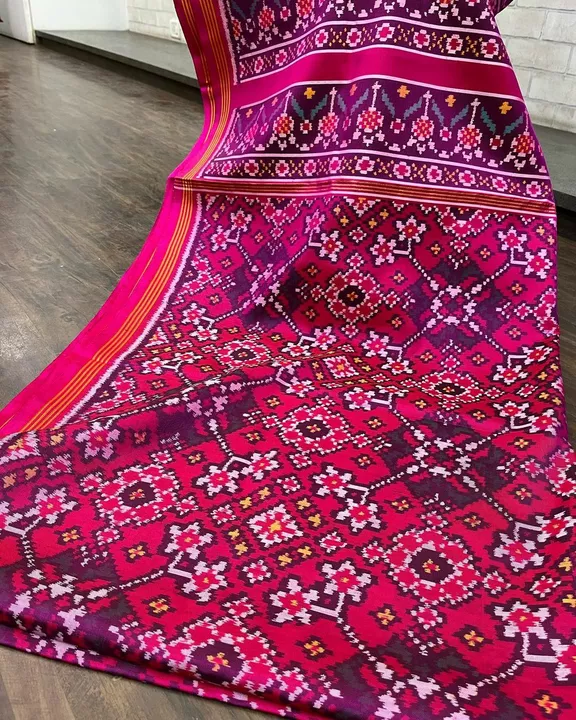 💫 patan patola Double ikkt saree   💫 uploaded by business on 1/22/2023