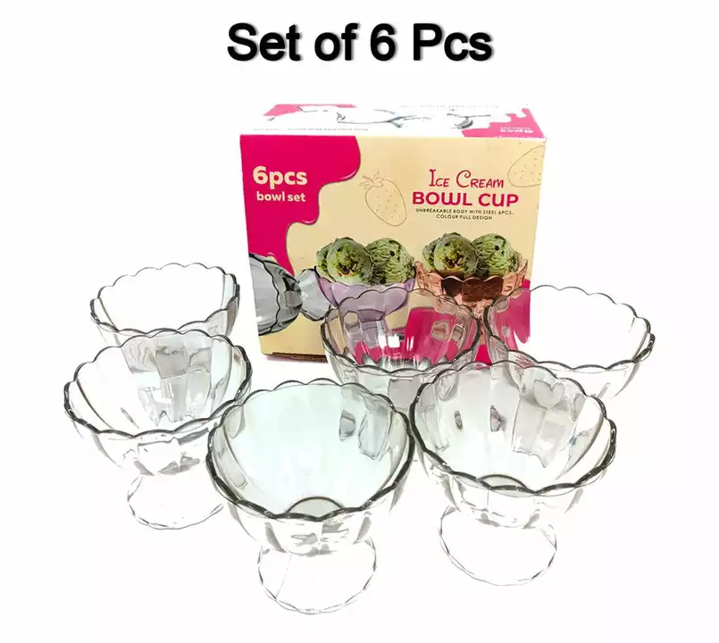unbreakable plastic transparent ice cream cup 250ml (pack of 6)
 uploaded by Divine Brothers on 1/22/2023