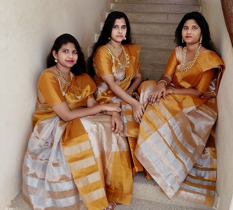 Tissue sarees uploaded by business on 7/6/2020