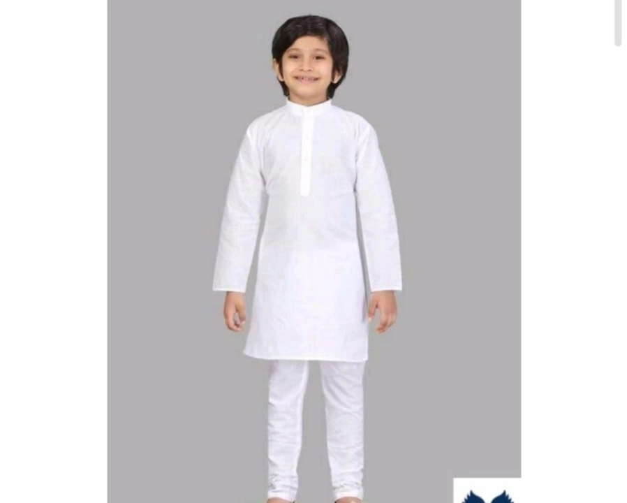 Kids classy white  kurta pyjama set 1 to 10 size uploaded by Shree gurudev collection on 1/23/2023