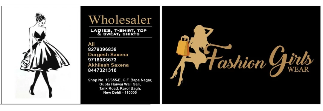 Visiting card store images of Tha fashion girls were