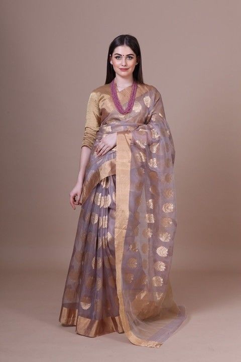 Beautiful made handloom chanderi katan silk saree with tested gold zari  uploaded by business on 2/14/2021