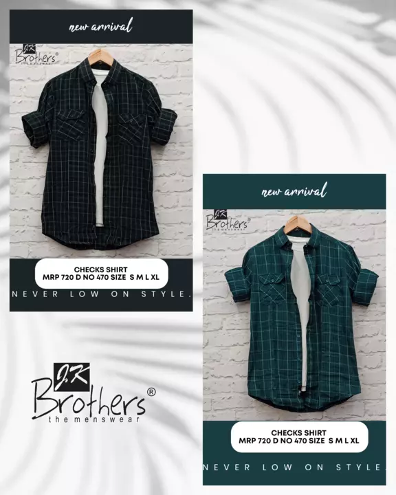 Men's Cotton Checks Shrit  uploaded by Jk Brothers Shirt Manufacturer  on 1/23/2023