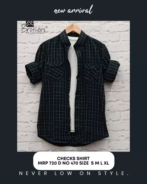 Men's Cotton Checks Shrit  uploaded by Jk Brothers Shirt Manufacturer  on 1/23/2023