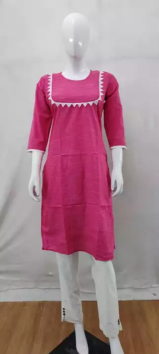 Khadi cotton kurti trouser set  uploaded by Rabail fashion on 1/23/2023